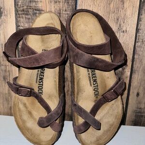 Birkenstock Yara Oiled Leather Wrap Sandals Birks 37 6 LN Shoes Hippie